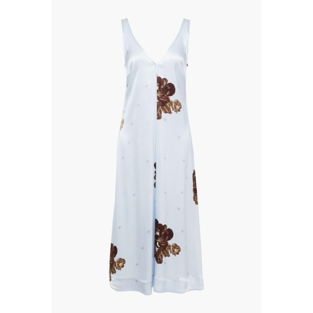 NEW Ganni Heavy Satin Strap Dress
